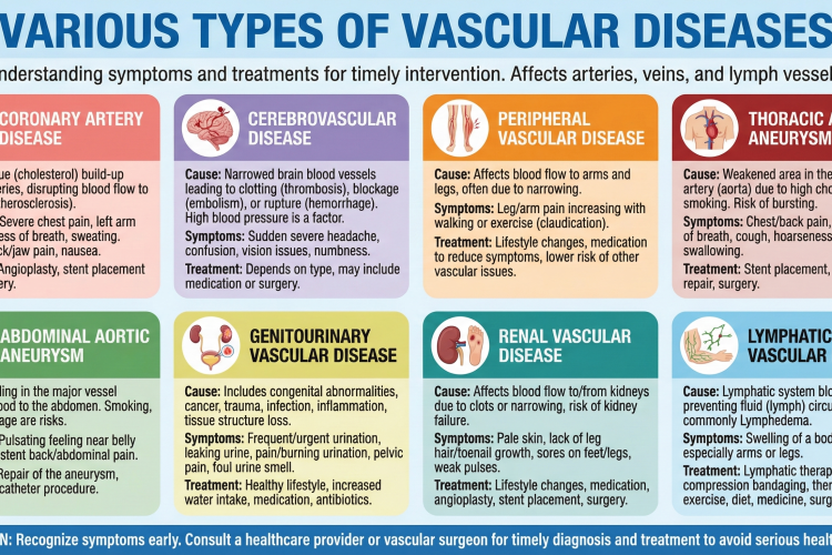Types of Vascular Diseases Symptoms and Treatment